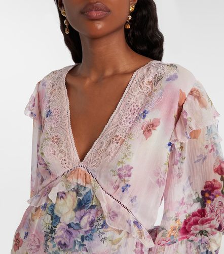 Embellished floral silk chiffon minidress - Camilla - Modalova