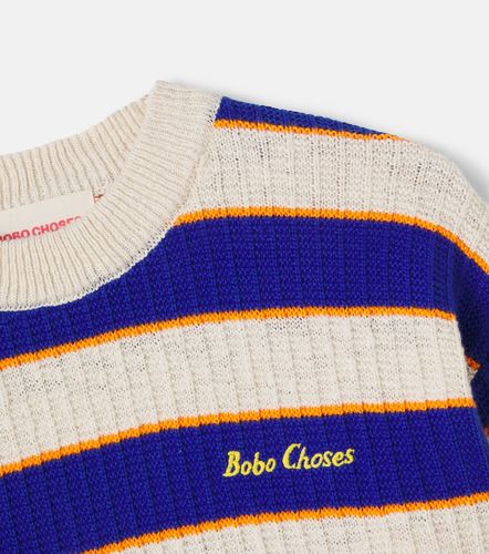 Jersey de algodón a rayas con logo - Bobo Choses - Modalova