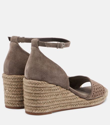 Espadrillas con zeppa in suede con monili - Brunello Cucinelli - Modalova