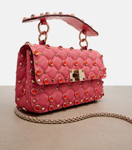 Rockstud Spike Small moire top-handle bag - Valentino Garavani - Modalova