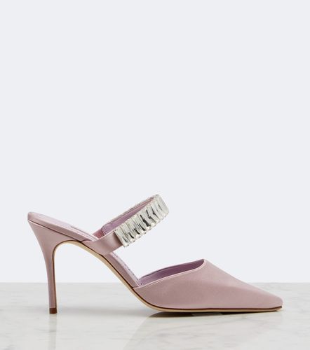 Zumbon embellished satin mules - Manolo Blahnik - Modalova