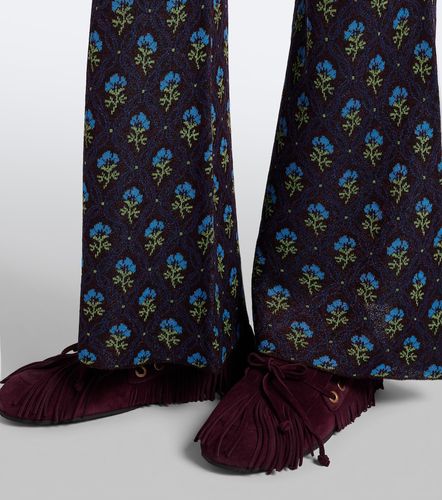 Pantaloni flared in jacquard floreale - Etro - Modalova