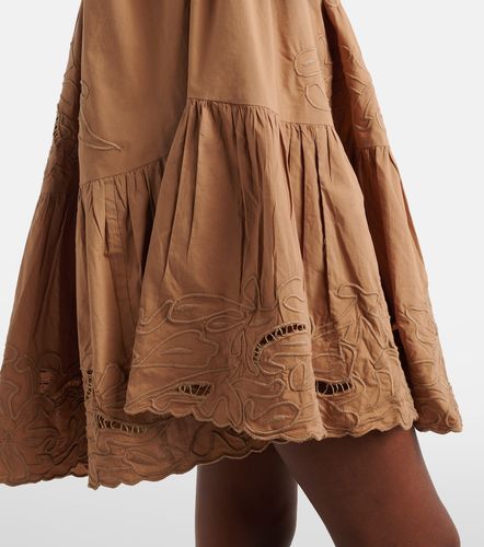 Vestido corto de algodón bordado - Juliet Dunn - Modalova