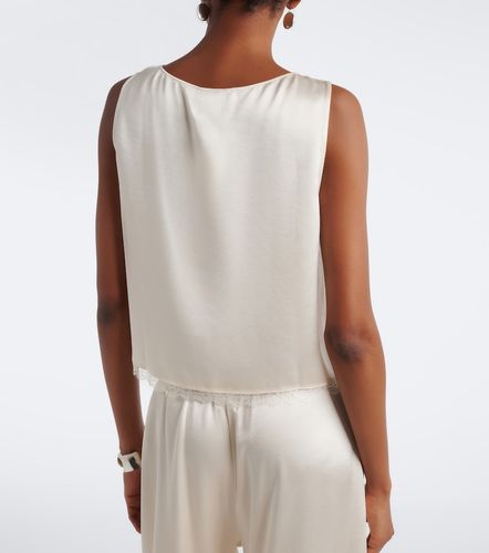 Crop top Barb de satén con encaje - Leset - Modalova