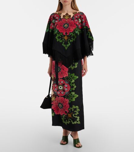 Falda envolvente de sarga de seda floral - La DoubleJ - Modalova