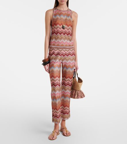 Zigzag high-rise cropped slim pants - Missoni - Modalova