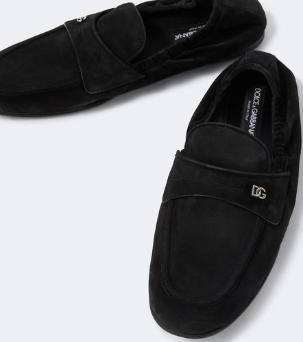 Mocasines de ante con DG - Dolce&Gabbana - Modalova