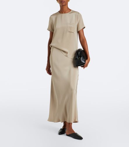 Max Mara Top de seda con logo - Max Mara - Modalova