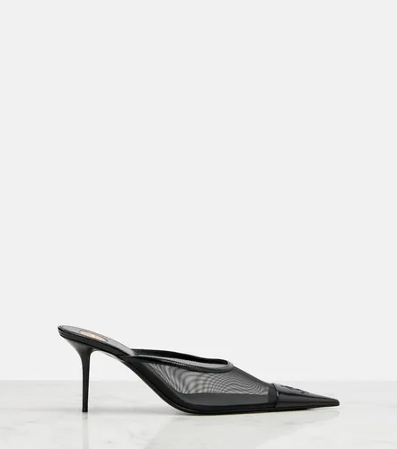 Renee mesh and leather mules - Saint Laurent - Modalova