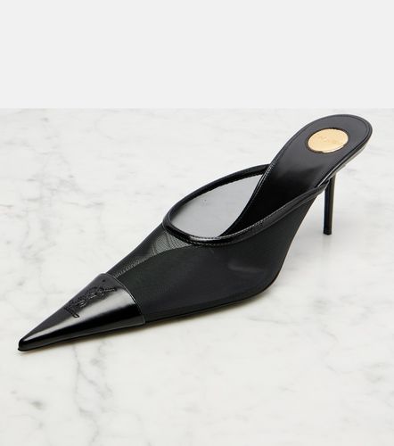 Renee mesh and leather mules - Saint Laurent - Modalova