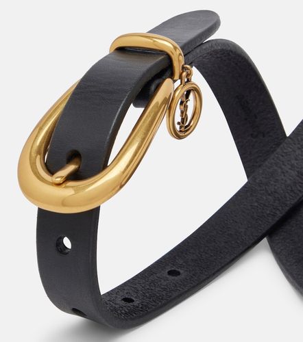 Cassandre leather belt - Saint Laurent - Modalova