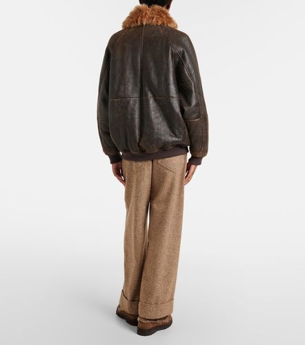 Monili wool-blend flannel wide-leg pants - Brunello Cucinelli - Modalova