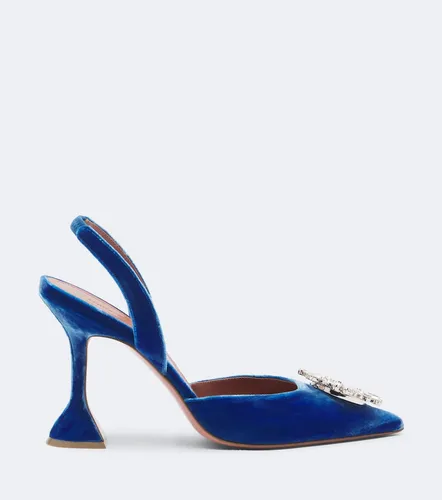 Pumps slingback Begum in velluto - Amina Muaddi - Modalova