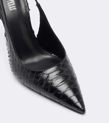 Lydia croc-effect leather slingback pumps - Paris Texas - Modalova