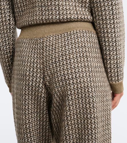 Pantalones rectos con pata de gallo - Brunello Cucinelli - Modalova