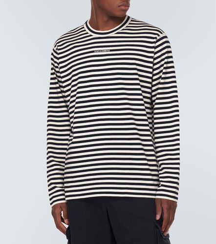 Camiseta de jersey de algodón a rayas - Dolce&Gabbana - Modalova