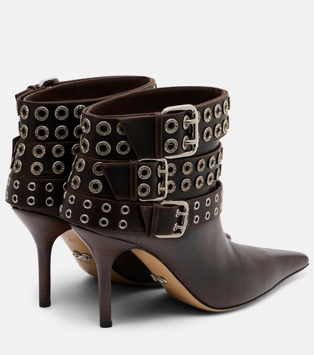 Buckle Belt 95 leather ankle boots - Mach & Mach - Modalova