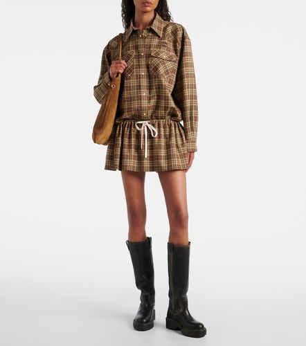 Miu Miu Plaid virgin wool miniskirt - Miu Miu - Modalova
