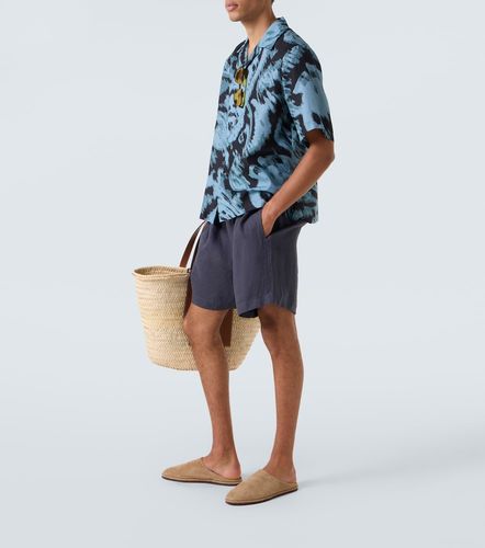 Camicia in twill di cotone e seta con stampa - Commas - Modalova