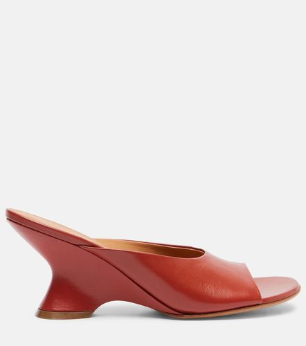 Leather wedge mules - Dries Van Noten - Modalova