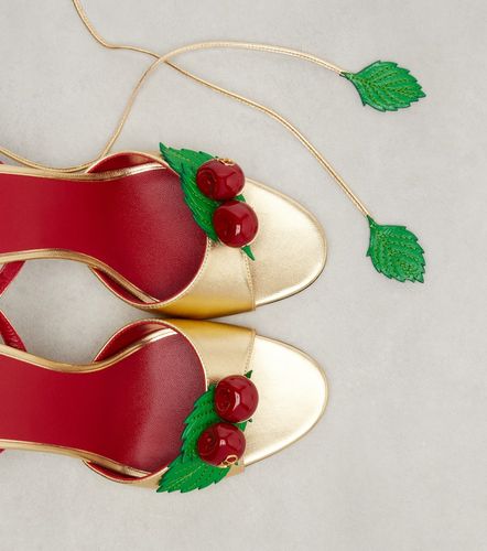 Cherryfic metallic leather sandals - Valentino Garavani - Modalova