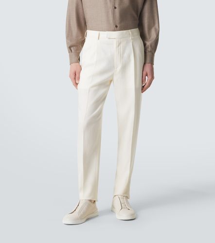 Zegna Pantaloni regular in lino - Zegna - Modalova