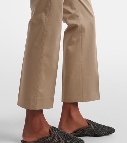 Cotton-blend cropped slim pants - Max Mara - Modalova