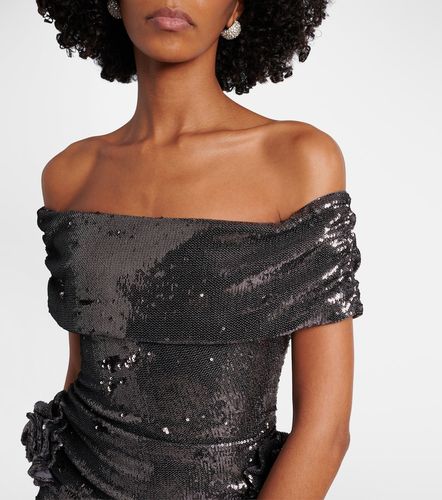Abito lungo con applicazioni floreali - Roland Mouret - Modalova