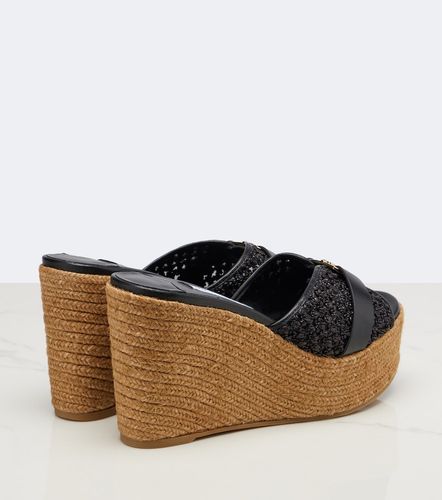 Wedge-Pantoletten Leda aus Raffiabast mit Leder - Jimmy Choo - Modalova