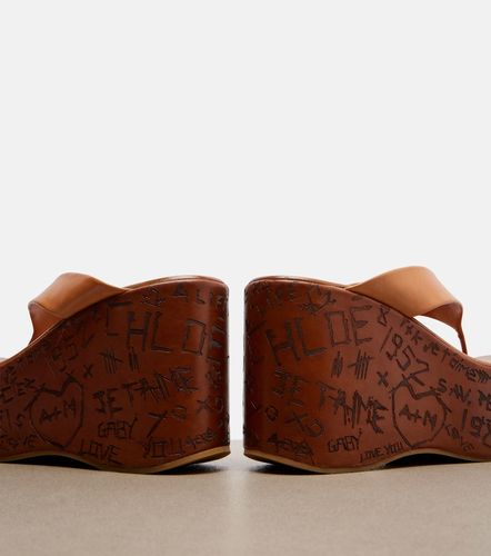 Maxime leather wedge thong sandals - Chloe - Modalova