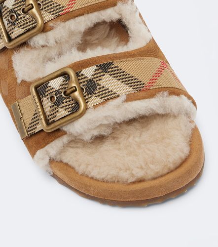 Sandalen Check aus Veloursleder - Burberry - Modalova
