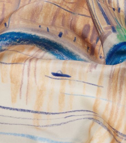 Sciarpa in twill di seta con stampa - Burberry - Modalova