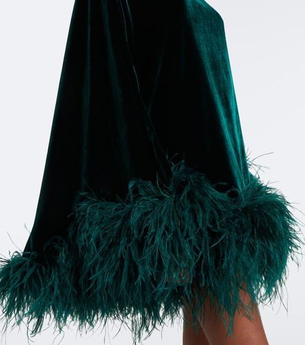 Caftán Vegas de terciopelo con plumas - Taller Marmo - Modalova
