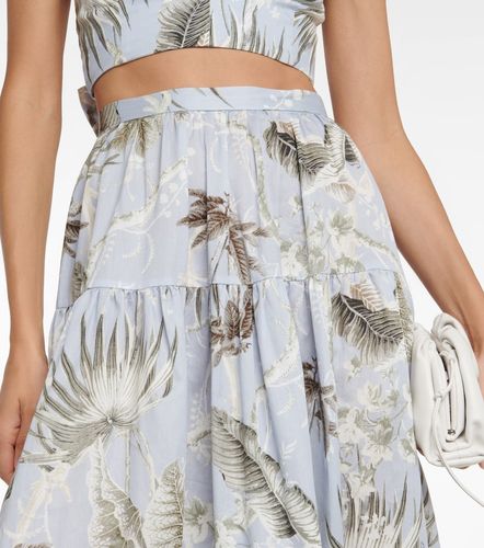Falda midi Olympia de algodón estampada - Erdem - Modalova