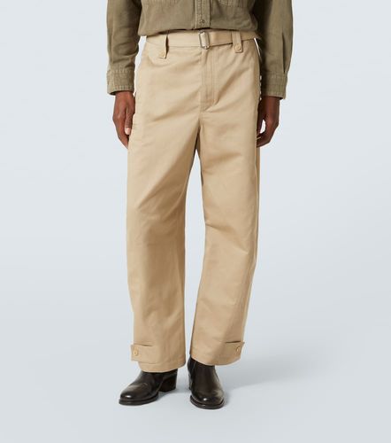 Pantaloni tapered in twill di cotone e lino - Lemaire - Modalova