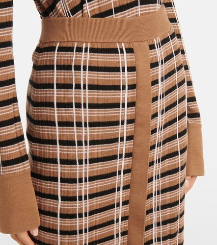 Checked wool and silk maxi skirt - Joseph - Modalova