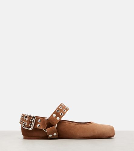 Alaia Biker suede Mary Jane flats - Alaia - Modalova