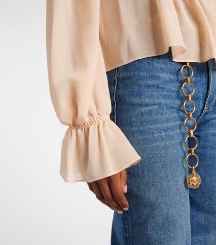 Chloé Cropped-Bluse aus Seide mit Spitze - Chloe - Modalova