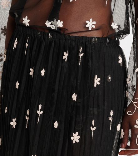 Falda midi plisada de tul bordada - Toteme - Modalova