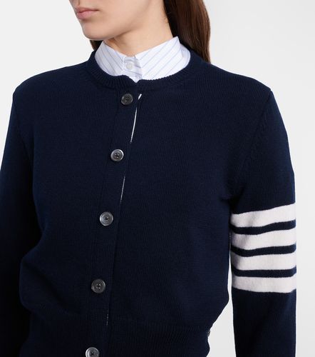 Bar intarsia virgin wool cardigan - Thom Browne - Modalova