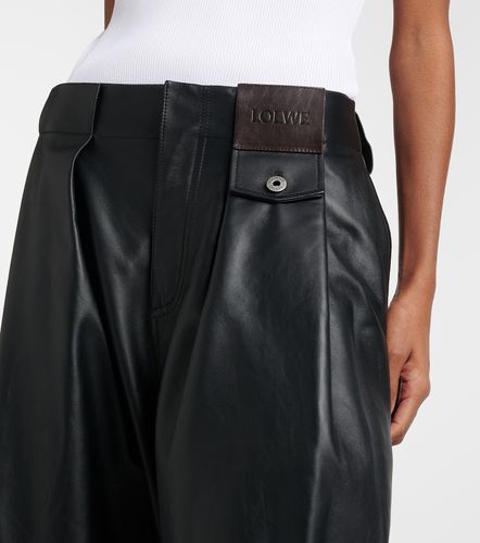 Loewe Leather barrel-leg pants - Loewe - Modalova