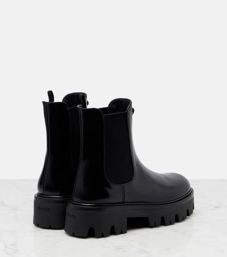 Logo leather platform Chelsea boots - Prada - Modalova