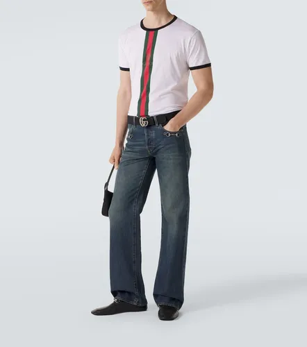 Gucci Camiseta de algodón con Web - Gucci - Modalova