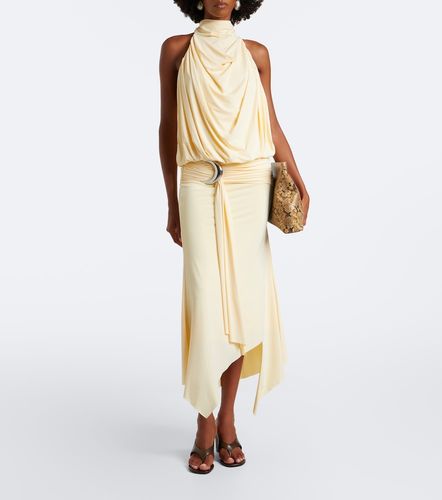 Vida draped jersey midi dress - De La Vali - Modalova
