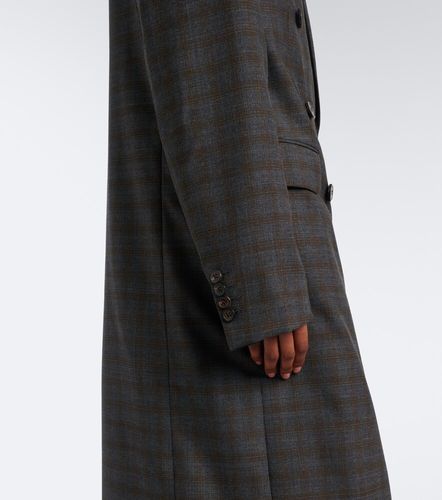 Abrigo cruzado de lana a cuadros - Dries Van Noten - Modalova