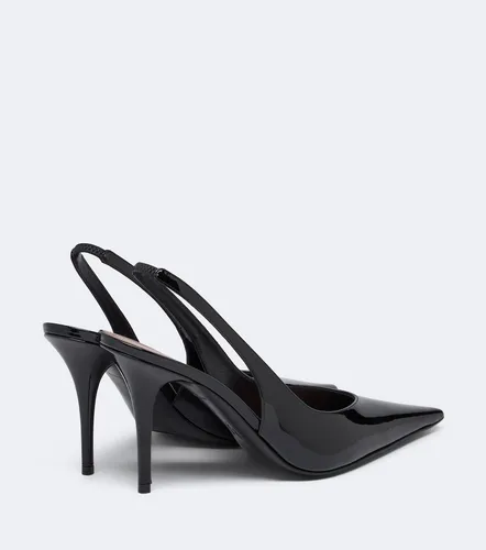 Anok patent leather slingback pumps - Amina Muaddi - Modalova