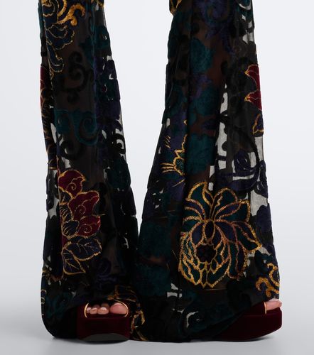 Devore floral sheer flared pants - Etro - Modalova