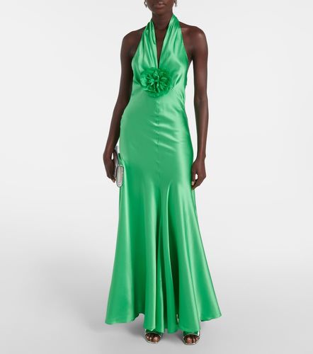 Rodarte Rose halterneck silk gown - Rodarte - Modalova