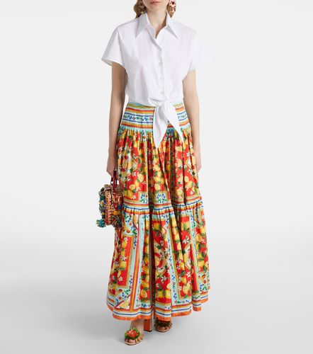 Camicia cropped in misto cotone - Dolce&Gabbana - Modalova