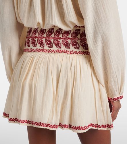 Minifalda Picadilia de algodón bordada - Marant Etoile - Modalova